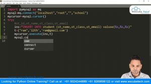 What is Insert Query in MySql using Python | Python Tutorial