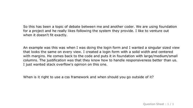 HTML : When to use Foundation/Bootstrap or custom css? смотреть онлайн