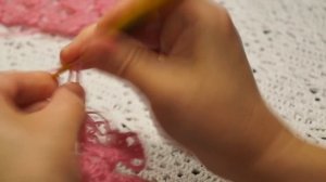 Шаль соломоновыми петлями и пышными столбиками.Crochet Schal (Шаль #30)