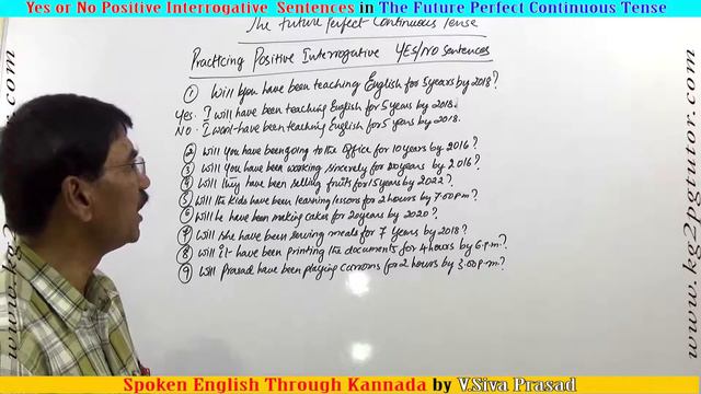 Yes or No Positive Interrogative sentences in The future Perfect Continuous tense Kannada смотреть онлайн