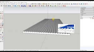 Sketchup крыша. Профнастил в SketchUp.