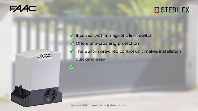 FAAC 741 Sliding Gate Operator | Sliding Gate Automation | Stebilex | Dubai | UAE #gateautomation