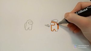 Как нарисовать Among Us | Детский рисунок игры Among Us