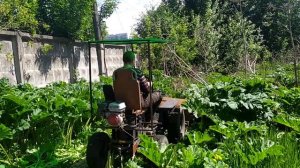 Борьба с борщевиком при помощи самодельного мульчера. Простейший мульчер