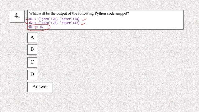 Python MCQ - Dictionary смотреть онлайн