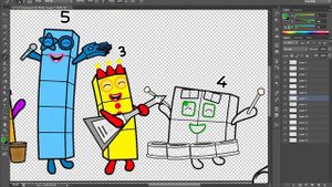 The show went smoothly, Numberblocks 1 2 3 4 5 - Numberblocks fanmade coloring story