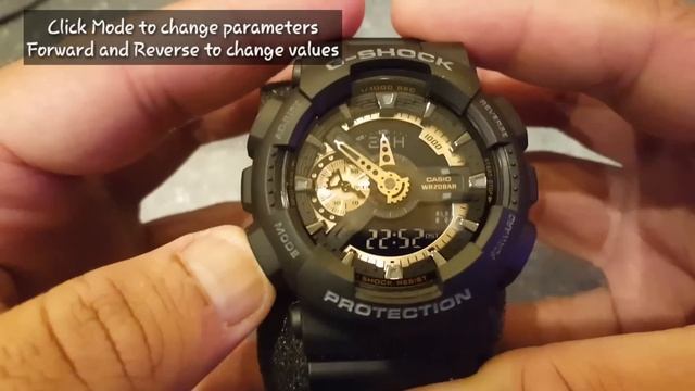 How To Set The Date & Time On Casio Gshock 5146 5425 (Analog And Digital) | GA-110