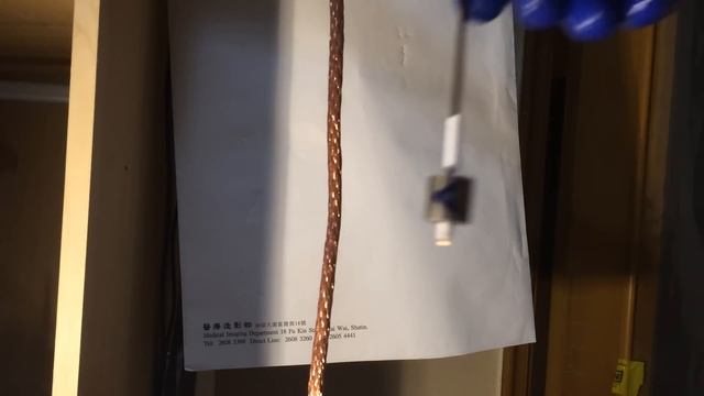 Вращение постоянного магнита около провода с током 100А. Magnet Rotation Near  Wire With Current