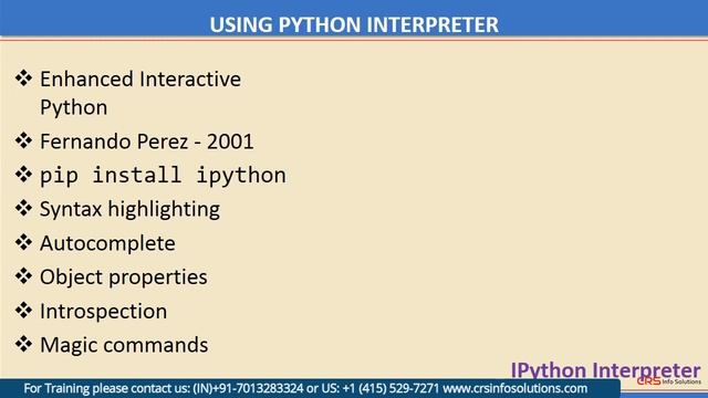 Python Tutorial Lecture 2: Using Python Interpreter  | Python training videos for Beginners
