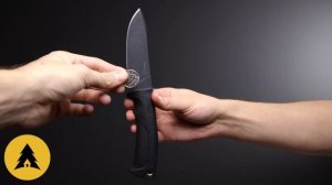 Нож Енот сталь AUS-8 черный, рукоять эластрон (Кизляр)