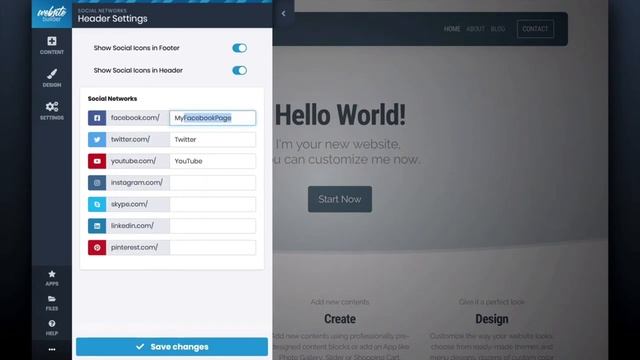 Конструктор сайтов: добавить ссылки на соцсети | Конструктор сайтов Fozzy смотреть онлайн