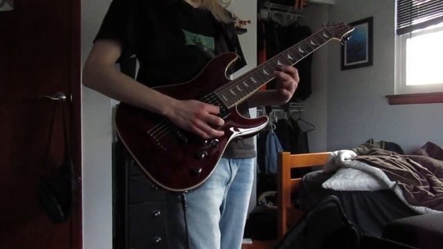 Messing with delay and boss ds-1 pedal (schecter omen extreme 7) смотреть онлайн