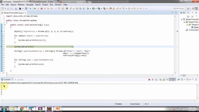 How to use Terminal operations[foreach and toArray] in Java 8 Stream? | Streams in Java 8