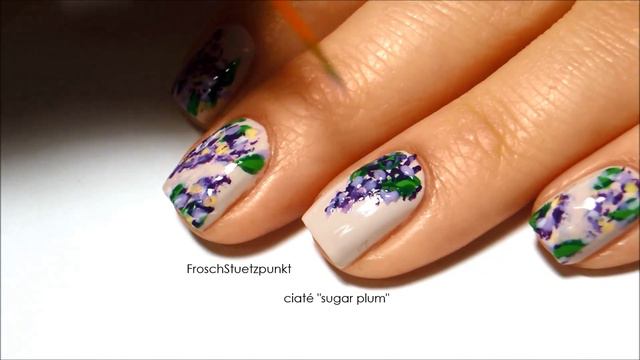 Super easy Lavender Nail Art Tutorial смотреть онлайн