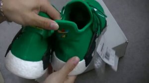 Adidas x Pharrell NMD Human Race Green BB0620 with original boost