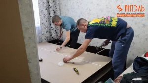 Сборка 4-хстворчатого шкафа Комфорт-5  с зеркалами (Венге+дуб мол.) фабрики МАХмебель. by Антэль.