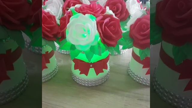 Шляпная коробка из изолона и фоамирана,  Blumenbox Tischdekoration смотреть онлайн