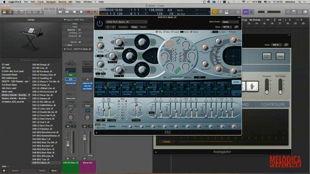 Прямая трансляция Арпеджиатор в Logic Pro X
