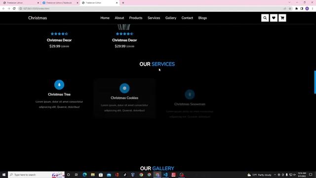 Responsive Christmas Website Design - HTML CSS / SASS And JavaScript - ফ্রিল্যান্সিং শিখবো