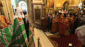 Патриарх Кирилл освятил храм в честь иконы Божией Матери «Знамение» в Ховрине