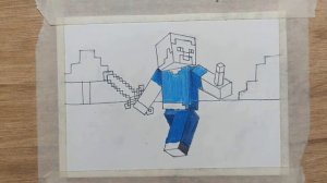 How to draw Steve from minecraft / Как нарисовать Стива из майнкрафт