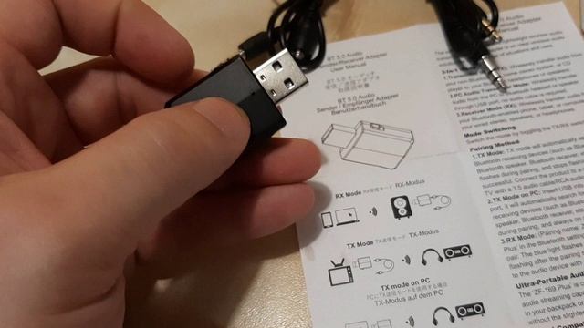 USB Bluetooth 5,0 передатчик приемник 3 в 1. ZF-169 Plus.
