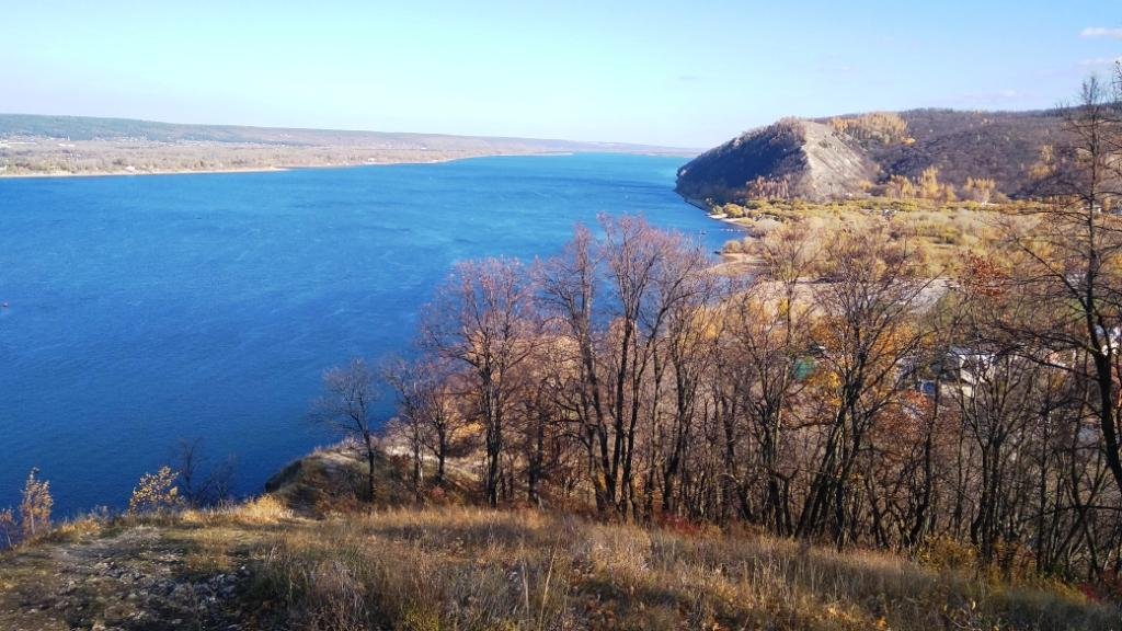 Вид с горы на Волгу станция Садовая