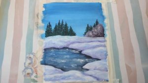 Как нарисовать зимний пейзаж поэтапно для начинающих