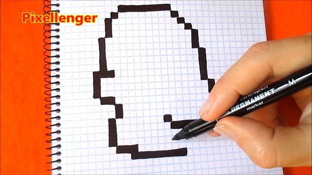 Как рисовать по клеточкам Симпсон Папа Простые рисунки How to Draw Father Simpson family Pixel Art смотреть онлайн