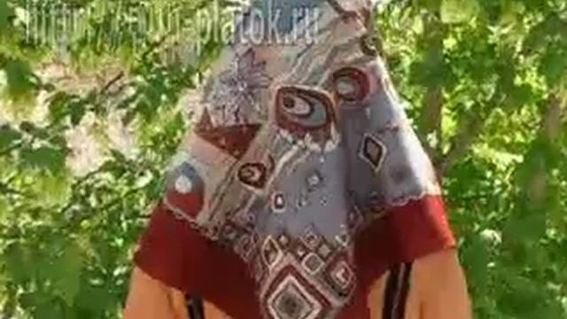 How To Tie a shawl Павловопосад платок шаль завязать смотреть онлайн