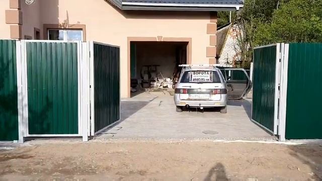 компания Новый Стиль установила распашные ворота с линейными приводами ДорХан смотреть онлайн