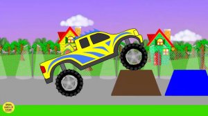 Развивающие мультики про машинки. Машинки: Монстр-трак, цвета, фигуры и цифры