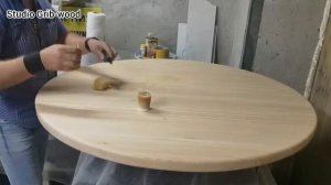 ВСЕГО 10 ЧАСОВ ШЛИФОВКИ И ВУАЛЯ))) ВЕСЬ ПРОЦЕСС!!! КРУГЛЫЙ ОБЕДЕННЫЙ СТОЛ В СТИЛЕ ЛОФТ СВОИМИ РУКАМ
