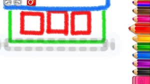 Как нарисовать ВАГОН паровоза. Поэтапно. Учимся рисовать вместе. Детское видео.