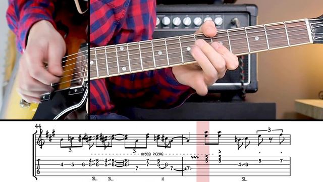 Blues Shuffle in A | Solo + Tabs & Jam Track (Gibson ES 335) смотреть онлайн