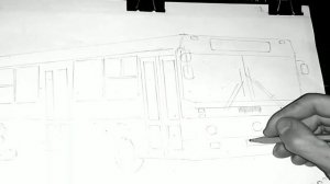 Как нарисовать автобус  ребёнку  на примере ЛИАЗ 5256 [TIMELAPSE]