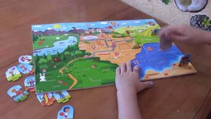 Собираем пазл Растишка /настольная игра Приключения с Дино/the dinosaur Dino