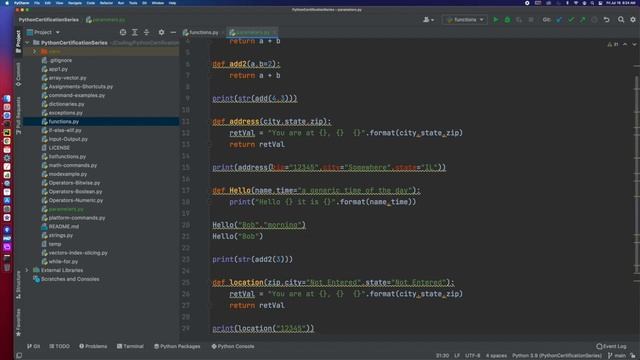 Python Certification Training - Parameters