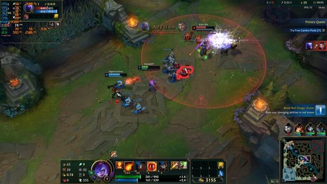 League of Legends on Core 2 Quad Q9300 2.5GHz GT 730 1080p High смотреть онлайн