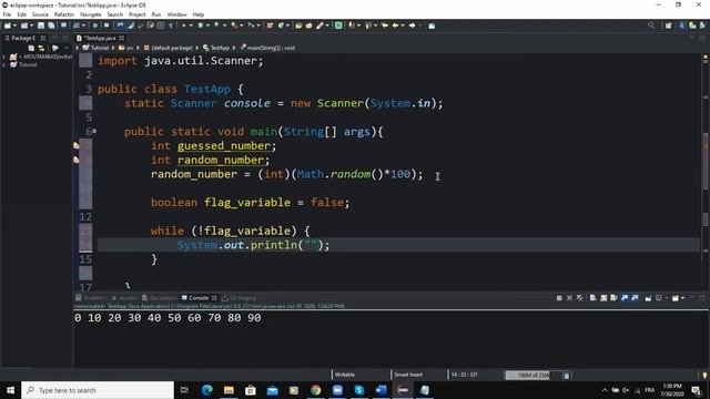 Develop a NUMBER GUESSING GAME using flag-controlled while loop in Java