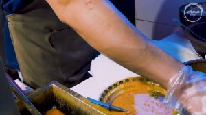 Chinese Street Food -Wok fried rice with eggs, fried rice noodles, egg burritos, grilled  sausage