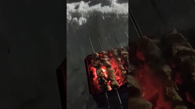 Шашлык зимой,отдых на даче