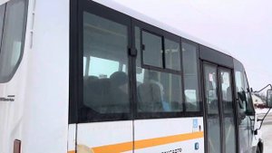 Автобус ГАЗ-A64R42 Next следует по маршруту 3 ”С/х Озёры - Микрорайон”