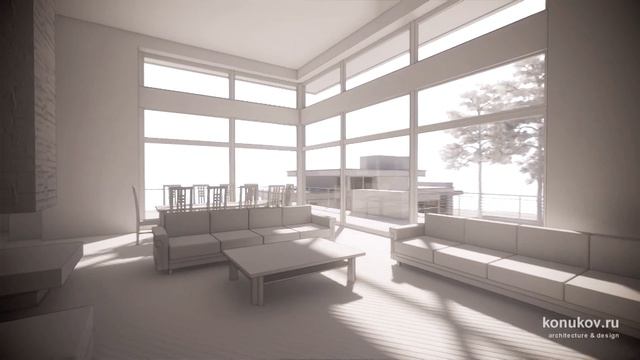 Проект реновации участка. Дома на существующих фундаментах. смотреть онлайн