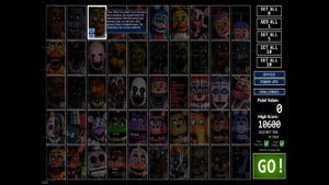 Все аниматроники из Ultimate Custom Night Часть 1