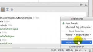 How to switch branch in git in Intellij IDEA