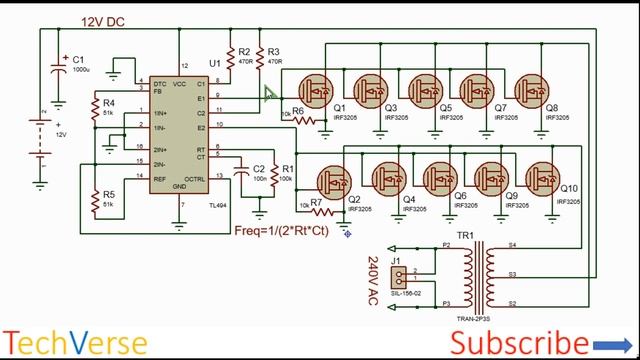 TL 4000W Power Inverter 12-220V Inverter Circuit Video Tutorial