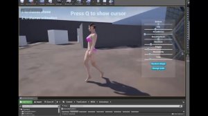 Low poly 3D girl model for games (Unreal showcase)