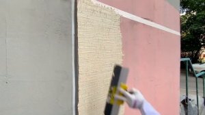 СФТК «Термомакс». Нанесение декоративной минеральной штукатурки с фактурой «короед».