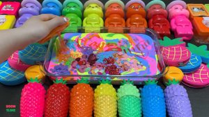 RELAXING WITH CLAY PIPING BAGS VS EYE SHADOW VS GLITTER Mixing Random Things Into Slime 5360.mp4